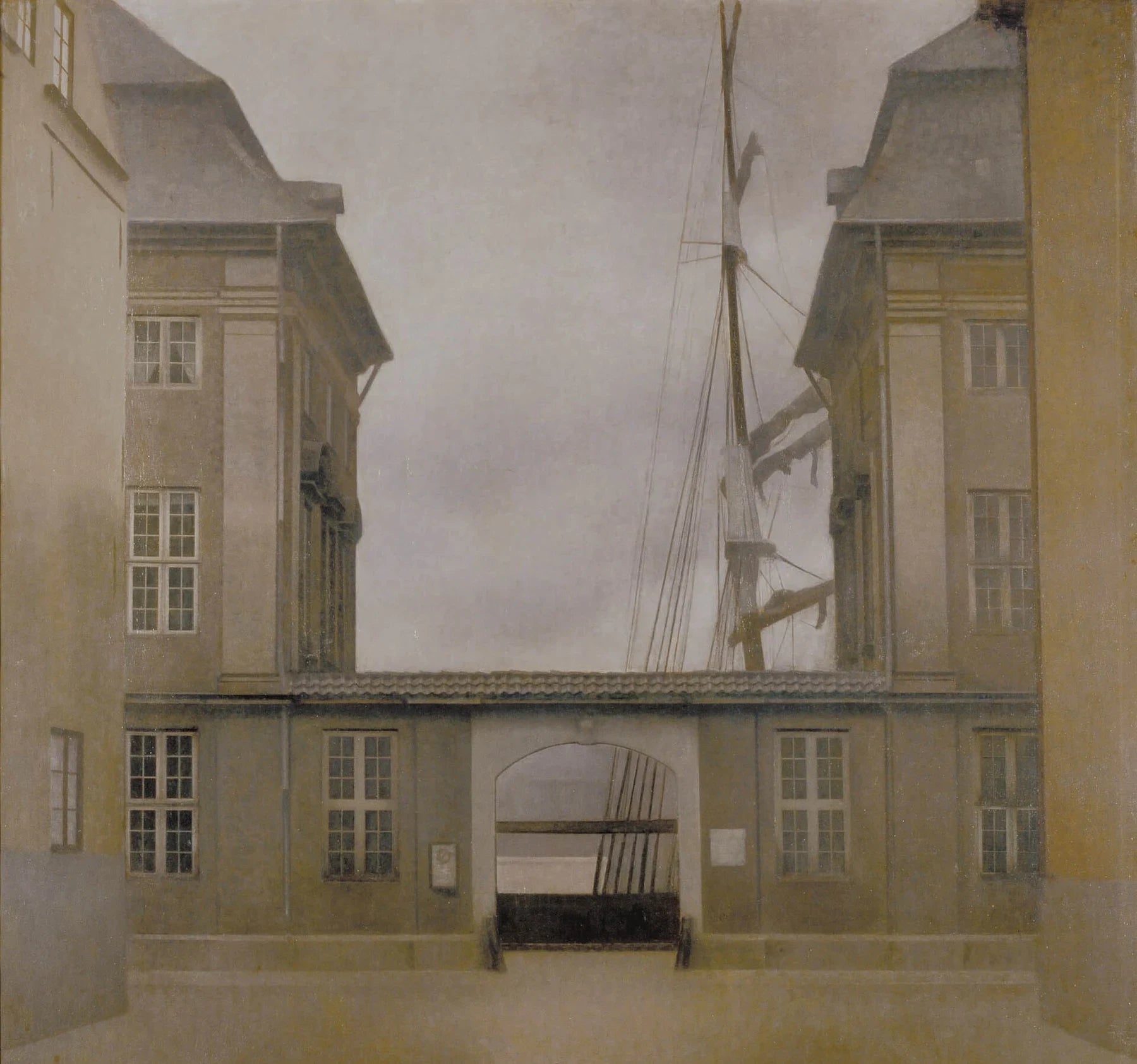 L’Ancienne Compagnie asiatique, peinture de Vilhelm Hammershøi