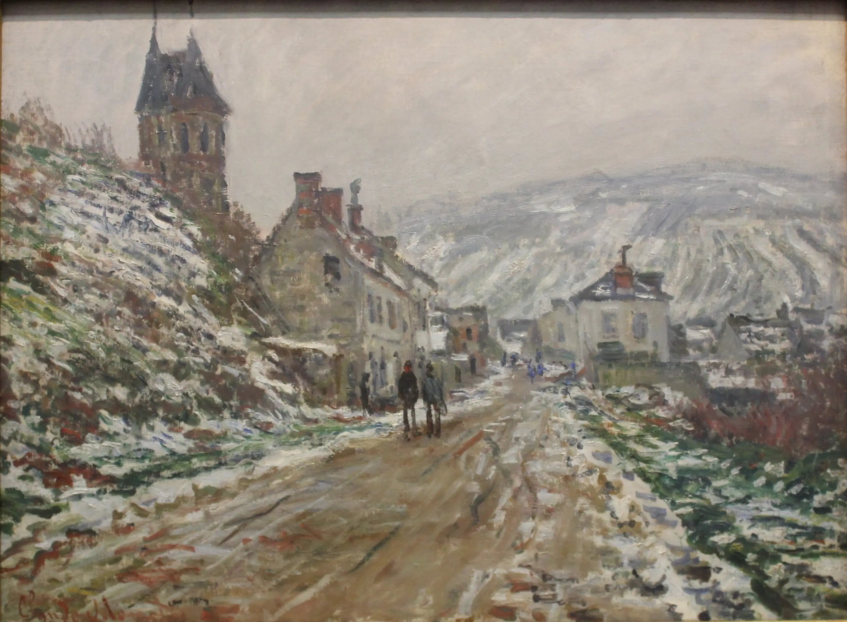 Reproduction du tableau « Village Street, Vétheuil. - Claude Monet » par Alpha Reproduction en peinture à l’huile