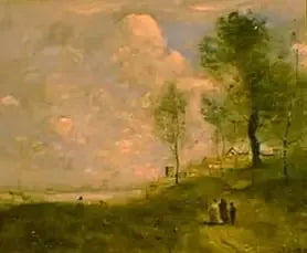 Ville d'Avray (दृश्य और आंकड़े) - Jean-Baptiste Camille Corot