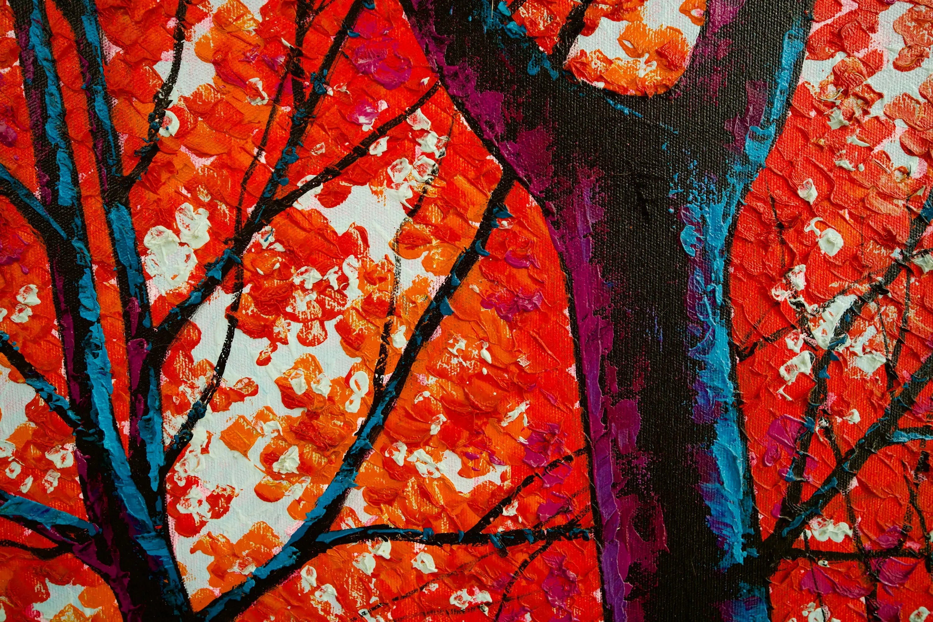 Visage d'Automne | 150 x 100 cm image 6 tableau peint à l’huile sur toile