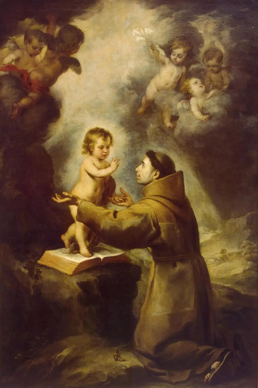 संत एंटोनी दे पैडुआ की दृष्टि - बारटोलोमे़ Esteban Murillo