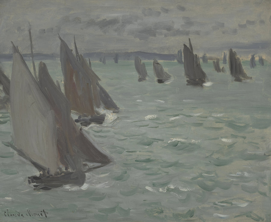 समुद्र में पाल नौकाएँ - Claude Monet