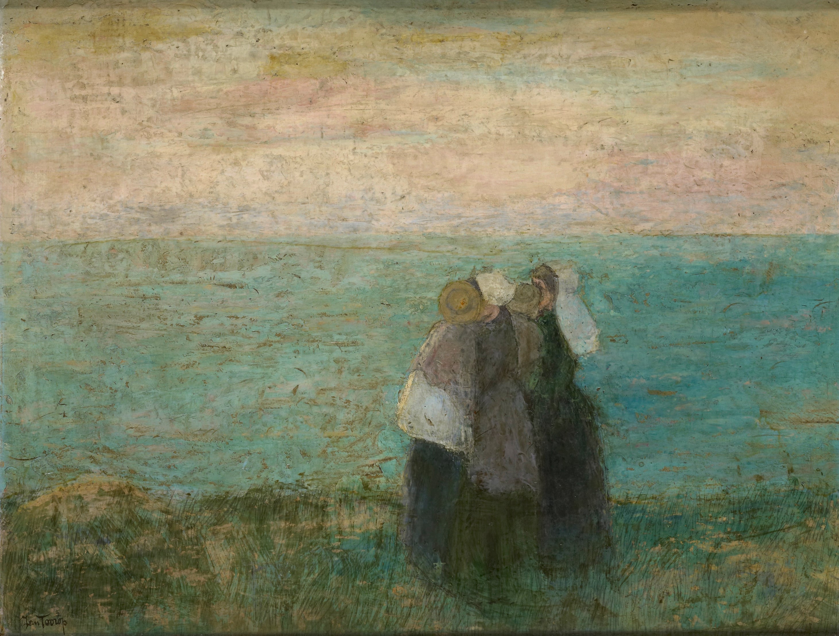 Vrouwen aan zee - Jan Toorop image 1 reproduction de peinture à l’huile