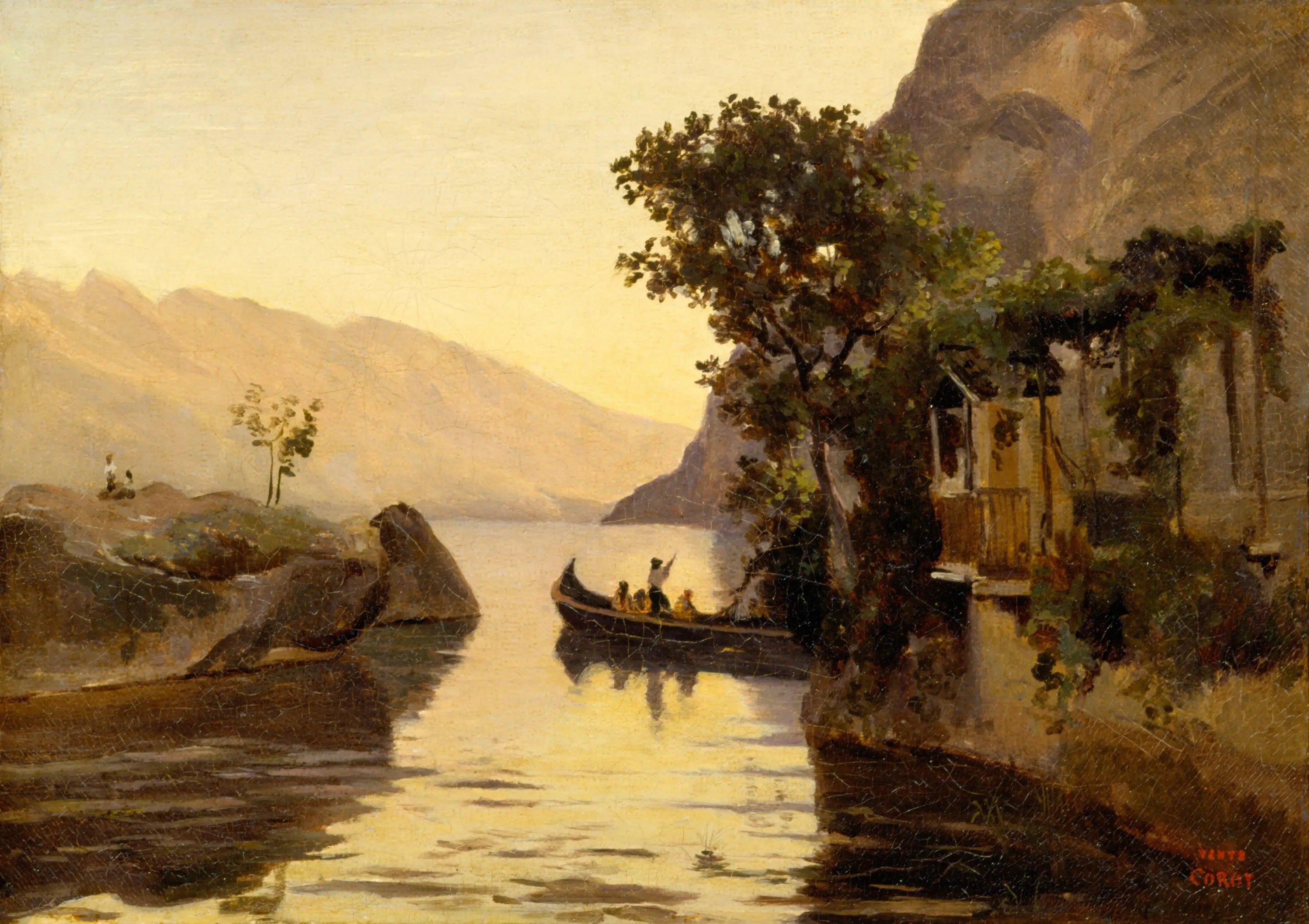 Vue de Riva Tyrol italien - Jean-Baptiste Camille Corot - Alpha Reproduction