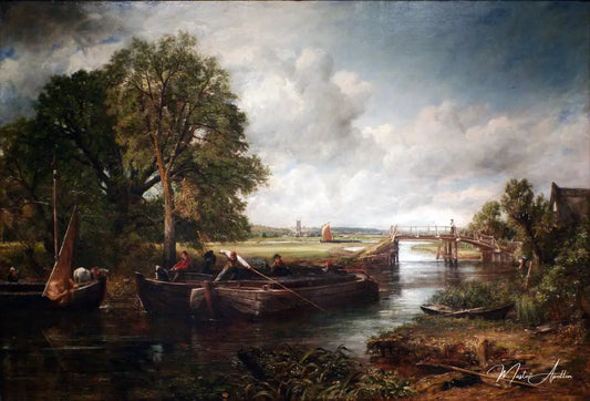 Vue sur la Stour près de Dedham, 1822 - John Constable - Reproductions de tableaux et peintures haut de gamme