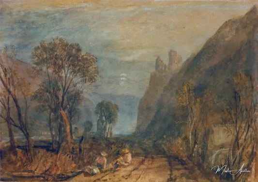 Vue sur le Rhin - William Turner - Reproductions de tableaux et peintures haut de gamme