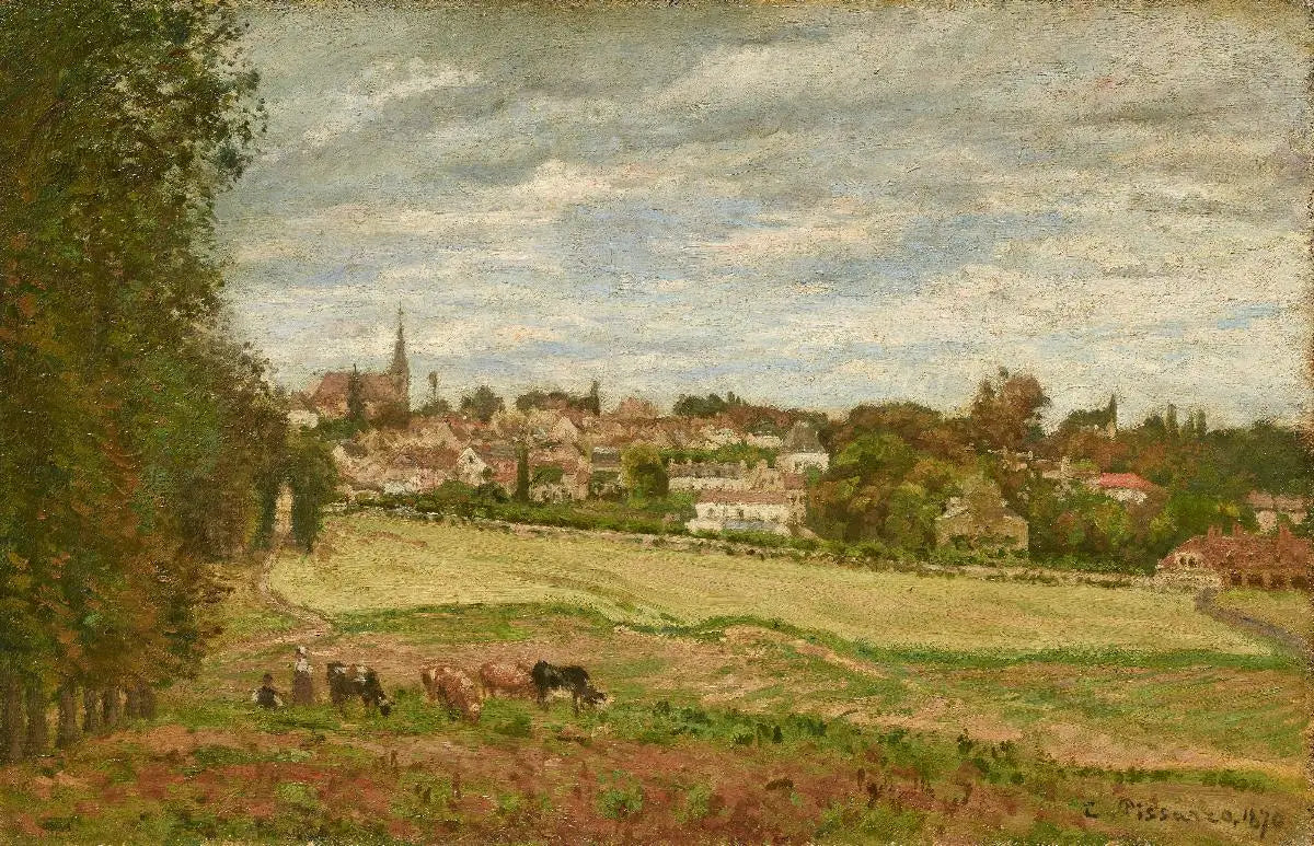 Vue sur le village de Marly-le-Roi - Camille Pissarro image 1 reproduction artisanale de tableau