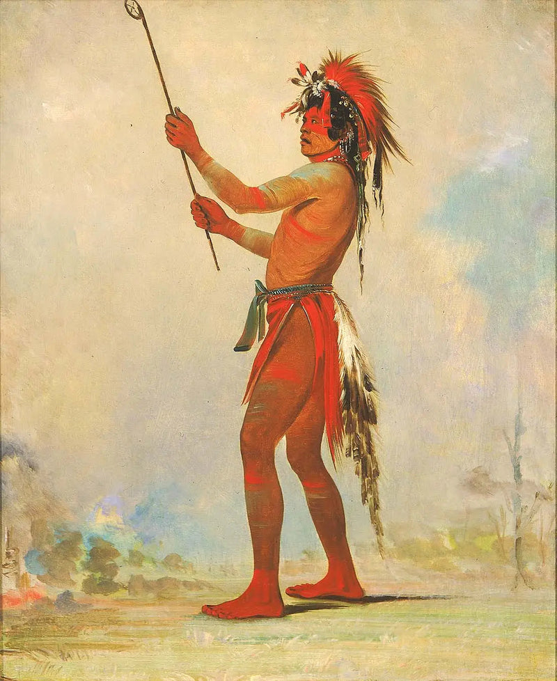 वी-चूश-ता-डू-ता, रेड मैन, एक प्रतिष्ठित गेंद खिलाड़ी - जॉर्ज कैटलिन