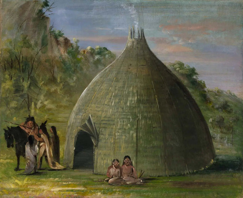 विक्टोरिया लॉज, घास के मैदानों के साथ भूसे की छत - जॉर्ज कैटलिन