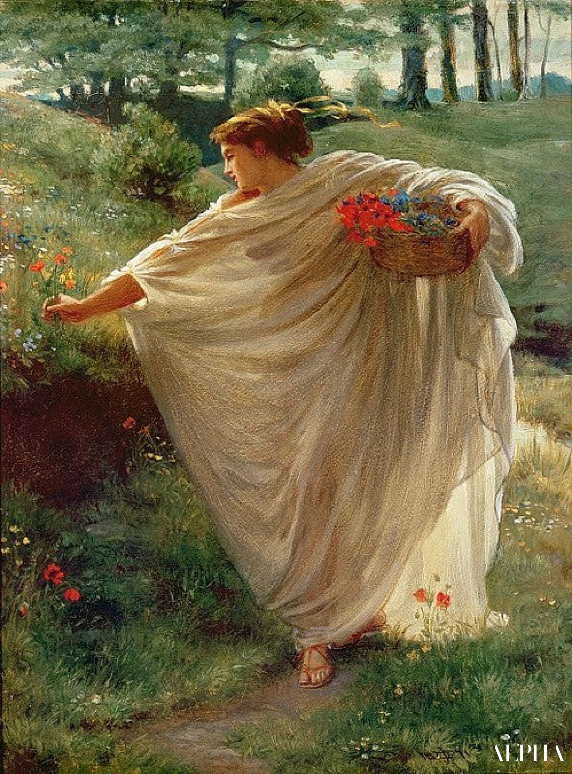 Wild Blossoms - Edward Poynter - Reproductions de tableaux et peintures haut de gamme